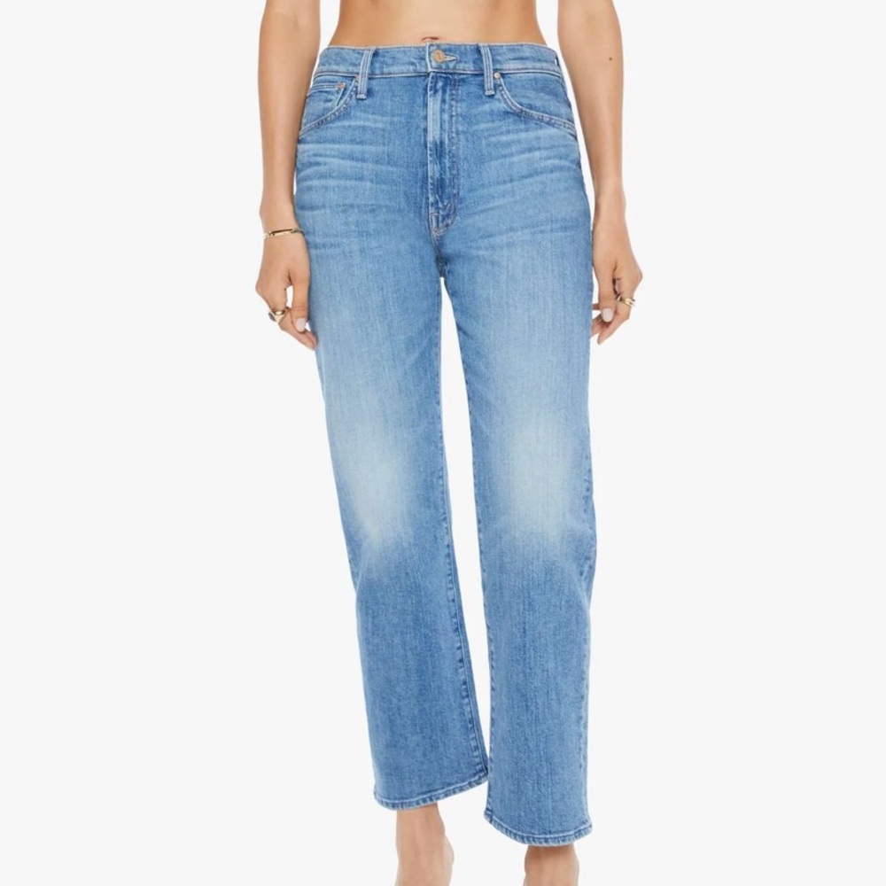 MOTHER The Ditcher Zip Crop in Boogie Down wash
